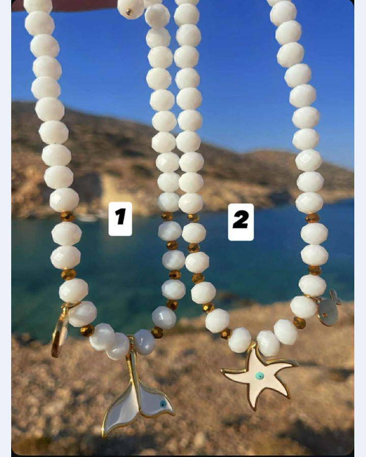 WHITE DONOUSA NECKLACES