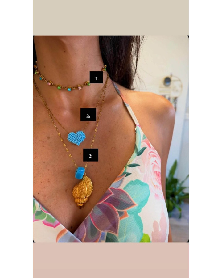 BLUE SHELL NECKLACES