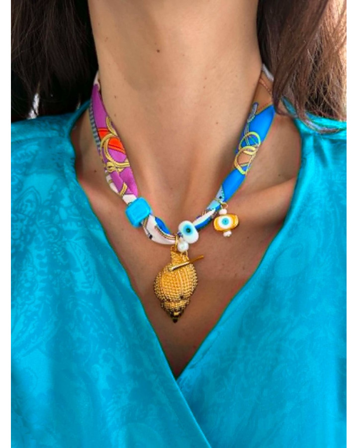 TURQUOISE SHELL SKARF