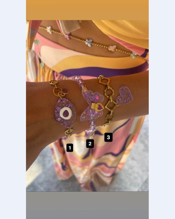 PURPLE GLITTER BRACELETS