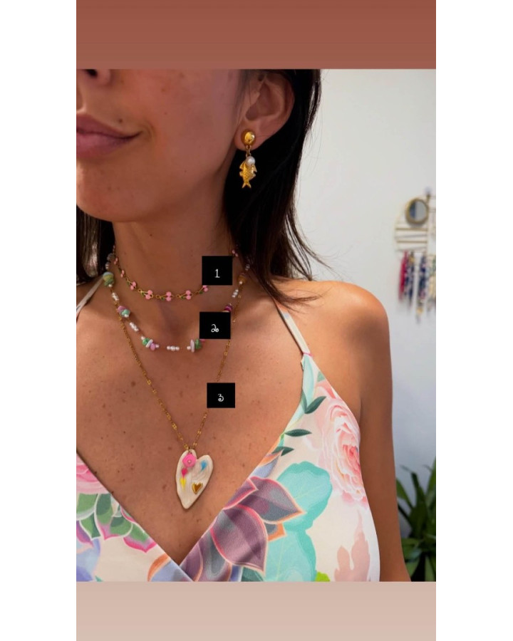 PAINTED HEART NECKLACES