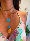 BLUE SHELL NECKLACES
